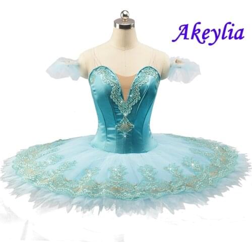 Ballet Tutu professional pale green ballet dress for girls Paquita Pancake Tutu platter Swan Lake Skirt Child Stage competition