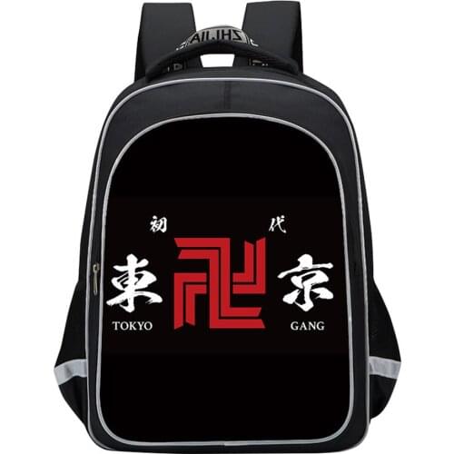 Anime Tokyo Revengers Oxford Packsack Fabric Backpack Schoolbag Unisex Teenager Casual Black Travel Laptop Bag Zipper Mochila