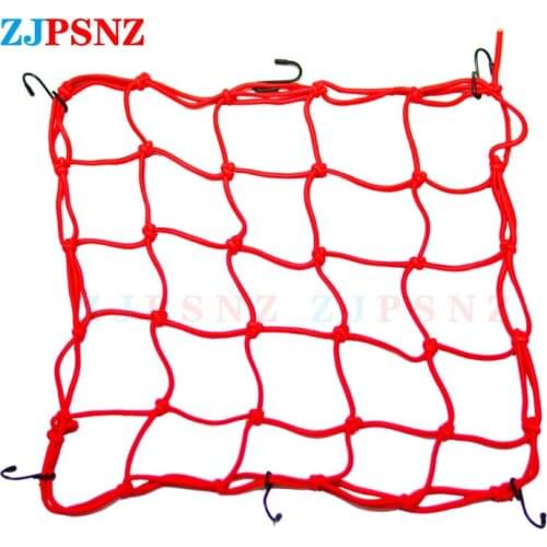 Motorcycle Luggage Net 6 Hooks 40x40cm Motorcycle Cargo Net Bungee Cargo Net Elastic Motorcycle Helmet Luggage Cargo Net