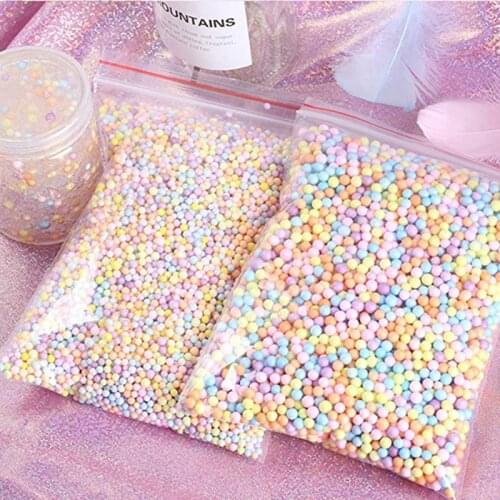 Slime Foam Beads Pastel Foam Balls Polystyrene Styrofoam Filler Boxes Decoration Accessiories Snow Mud Particles Accessories