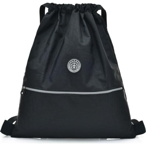 School Drawstring Backpack for Teenage Girls Nylon Mochila Feminine Backpack Women Solid Famous Casual Female Bagpack