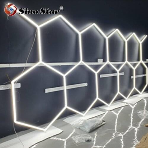 SLMC06 Customer like easy to install use for Car Care Detailing Workshop popular in Brazil hexagon led panel light