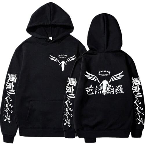 Gambar Valhalla Tokyo Revengers Hoodies Anime Graphic Hoodie for Men Women Sportswear Tokyo Revengers Cosplay Tracksuit Clothes