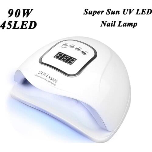 High Power UV LED Lamp Manicure Nail Dryer With 45 Pcs Leds Professional Nail Lamp With LCD Display For Fast Curing All Nail Gel
