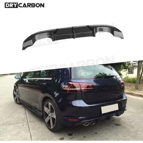 Carbon Fiber Rear Bumper Lip Diffuser Spoiler for Volkswagen Golf 7 MK7 VII R Rline Hatchback not Standard 2014-2017 RZ Style