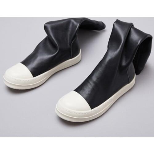 High Street RO Boots Women Boots Dark Owens Sneaker Mens Shoes Leather Sneaker Original Men Shoe Couple Casual Shoes Workwear