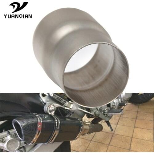 Universal motorcycle Exhaust Adapter Reducer Connector Pipe Tube For GSXR ER6N ER10N R1 R3 R6 FZ1 FZ6 TMAX CBR CB400 Z750 Z800