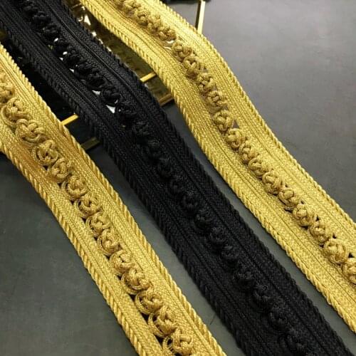 1 yard Gold wire trapezoidal buttons, military uniforms, dresses, dance clothes, decorative buckles