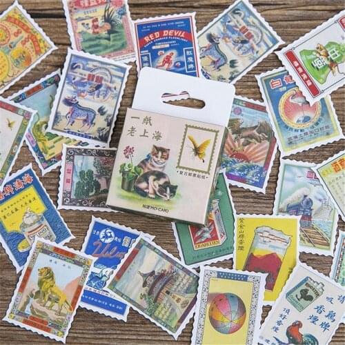 46pcs Stationery Stamps w16 Student Supply Lovely Masking Dairy Photo Notebook w34 Stationery Journal Sticker