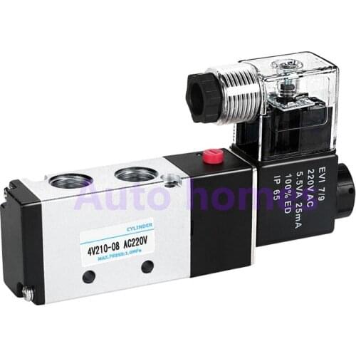 5 Way 2 Position Electric Solenoid Valve 4V210-08 DC 24V Gas reset control valve waterproof and dust-proof pneumatic dump valve