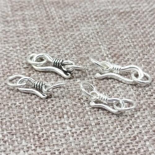 925 Sterling Silver Hook ClaspS with Jump Ring Connector for Bracelet Necklace