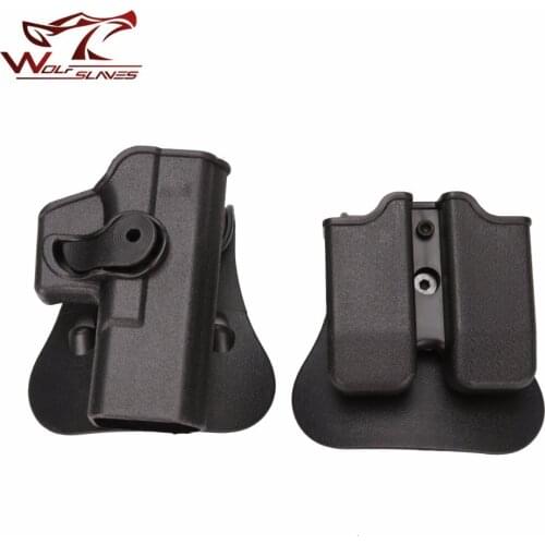 92 IMI Quick Draw Rotate Tactical Holster & Double Magazine Paddle Pouch Belt Clip Right-Handed Military Hunting Gun Accessories