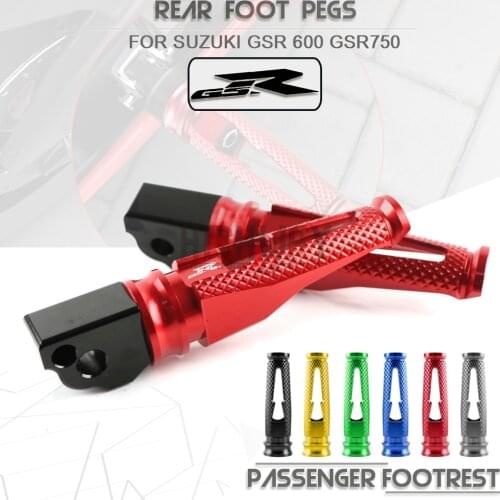 CNC Aluminum Rear Foot Pegs Motorcycle Passenger Footrest Pedal for SUZUKI GSR600 GSR750 GSR 600 750