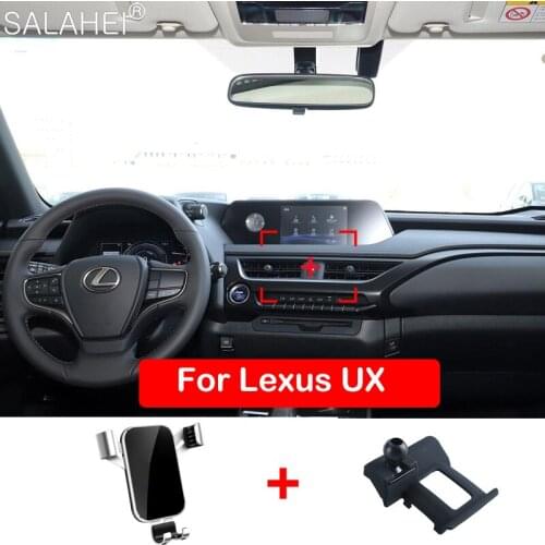 Luxurious Gravity Car Phone Holder Bracket GPS Smartphone Cell Dashboard Air Vent Stand Clip Mount For LEXUS UX 260h 2019 2020