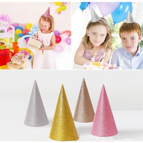 Kids Children Paper Birthday Top Hats Cap Crown Prince Princess Party Decoration Birthday Party Hats Dress Christmas Halloween