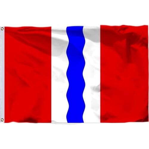 Russia Omsk Oblast Flag 150X90cm (3x5FT) 120g 100D Polyester Double Stitched High Quality Free Shipping