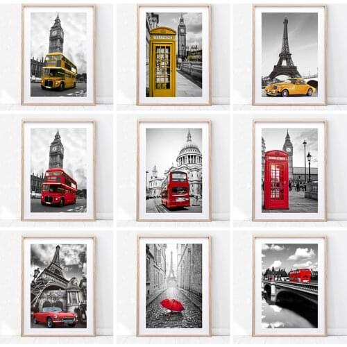 City London Paris Landscape Canvas Painting Nordic Posters and Prints Cuadros Wall Art Pictures for Living Room Home Decoration
