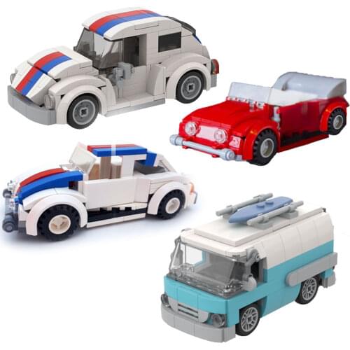 MOC Speed R56 Racing Sports Vehicle Back Car Supercar Building Blocks Set Kit Bricks Classic MOC Model Toys for Kids