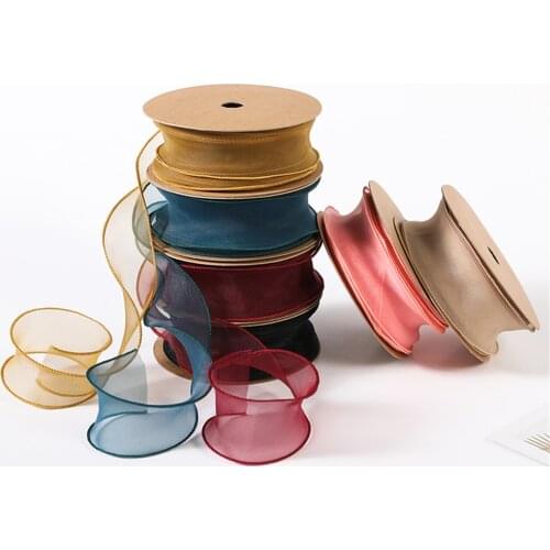 Korean Crows Feet Yarn Wavy Bubble Ribbon Flower Gift Package 4cm Bouquet Decoration Bow