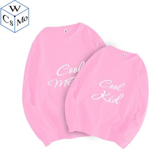 "Cool Mom""Cool Kid" Matching Outfits Sweatshirts Christmas Family Pullovers Mommy and Me Family Costumes Outerwear Streetwears
