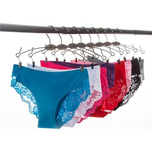 Hot Sale Women Underwear Sexy Style Multi Color Cotton Lace Panties #038
