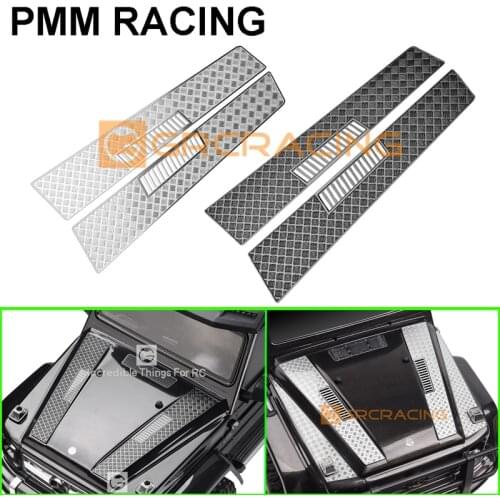 Metal Hood skid plate Both sides of the middle of the cover Simulation decorative For 1/10 RC Crawler Car TRX4 G500 TRX6 G63