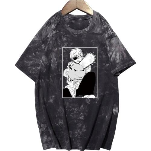 Chainsaw Man Print T-Shirts Short Sleeve Top Unisex Loose Tshirt