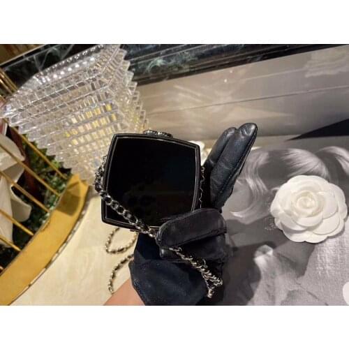 2021 New caviar gold coin ladies' sidecar chain bag in autumn