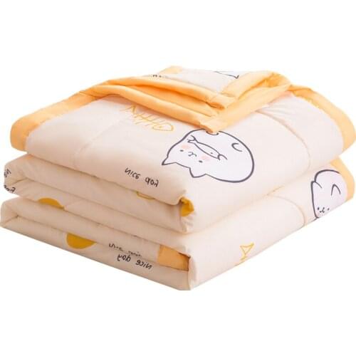 Washed Cotton Airable Cover Summer Blanket Double Summer Thin Quilt Children Single Spring Autumn Summer Summer Quilt Machine