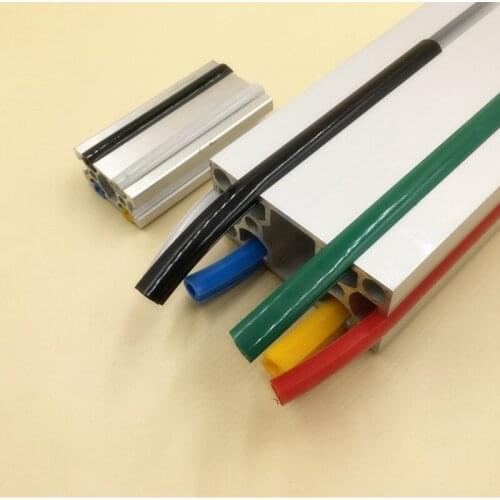 10meters 20/30/40/50 series 6mm/8mm /10mm flat seal for 2020 aluminum profile soft Slot Cover/ Panel Holder C-Beam machine
