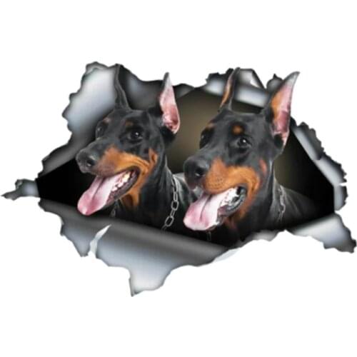 S50429# Various Sizes/Colors Personality PVC Decal Black Doberman Dog Waterproof Car Sticker on Motorcycle Laptop Decorative