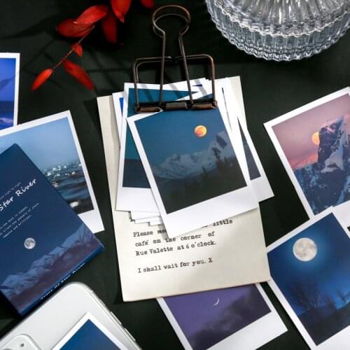 30pcs/box INS Stickers Landscape Journal The Moon Stickers Srapbooking Journal Craft Diary Ablum Decorative Sticker