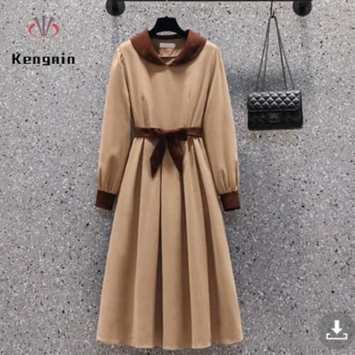 Long Dresses for Women Summer 2021 New T-Shirts Plus size Summer Dress Grid Patchwork Black Robe Dress Female Clothing KE1372