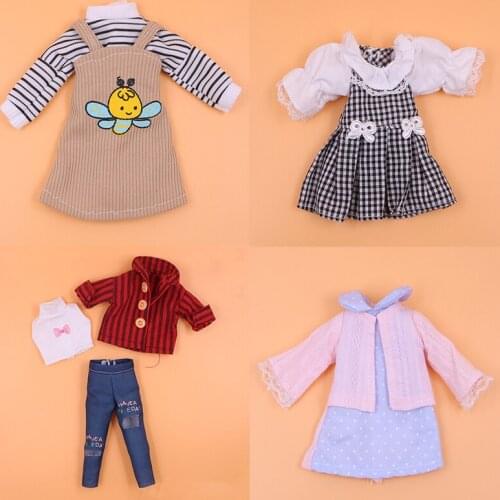 1 Pcs Fashion Daily Wear Casual Outfits Shirt Skirt Dollhouse Accessories Clothes For 14'' Dolls For Girls 1/6 Bjd Blyth Dolls