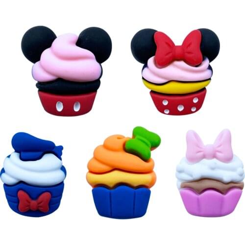 10Pcs Kawaii Cute Cartoon Resin Mixed Cake Series Flat Back Cabochons Scrapbooking DIY Jewelry Craft Decoration Accessories A16