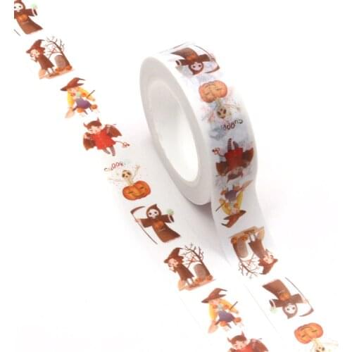 1X NEW Halloween ghost design washi tape stationery Adhesive Tape Scrapbooking tape masking tape stickers scrapbooking