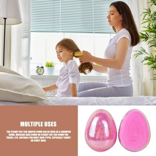 2 Color Hair Brush Comb Starry Sky Egg-Shaped Salon Barber Anti-static Hair Combs Hairbrush Hair Care Styling Tools