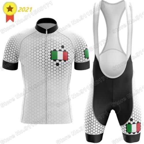 2021 Italy Team Mens Cycling Jersey Set Summer Bicycle Clothing Road Bike Shirts Suit Bicycle Bib Shorts MTB Wear Maillot