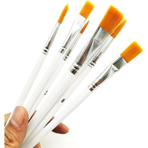 6 pcs wooden nylon brushes Drawing Gouache watercolor pen and oil brush set Acrylic Painting Brush Pen Art Supplies
