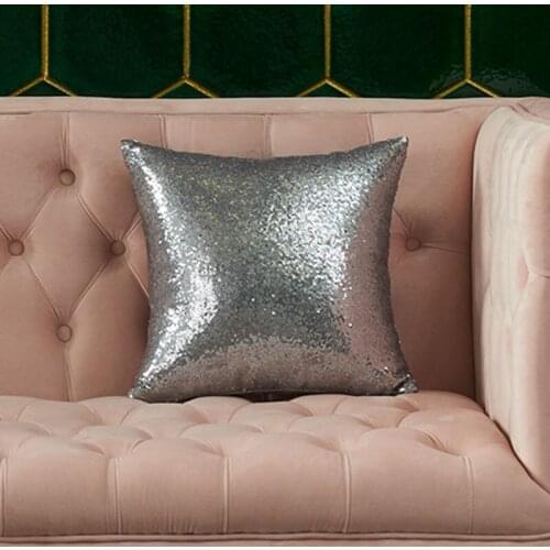 Glitter Sequins Cushion Cover Home Decoration Sofa Pillowcase Christmas Wedding Party Cafe Throw Pillows Case Accessories