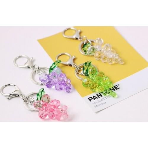 Ins grape ball key chain pendant car bag Ornament Tassel Keyrings
