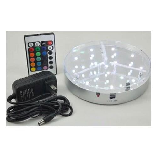 Halloween Decoration Sale Super Quality 2015 Hot Sales 2 Pieces/lot Rgb 6inch Led Light Base for Wedding Decoration Candelabra