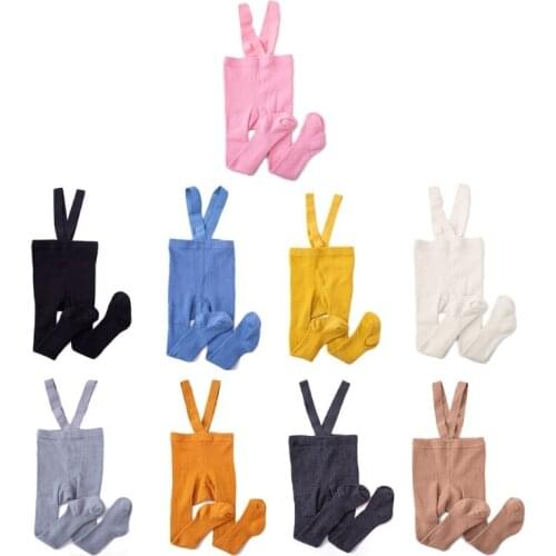 Cotton Baby Pantyhose Newborn Baby Pants High Waist Cross Straped Baby Leggings Baby Boys Girls Pants