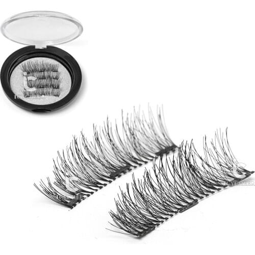 ICYCHEER Full 3D Triple Magnetic Eye Lashes Makeup Three Magnet Handmade False Eyelashes Fake Eyelash No Glue Long Thick