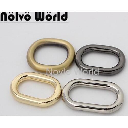 10-50 pieces 3 sizes 7/8'' 1'' 1-1/4'' inner size 5 colors oval rings for chain bag connector round edge o ring handbag hardware