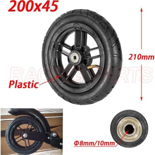 8X1 1/4 wheel 200x45 wheel Castor Wheel For E-twow S2 Scooter M6 M8 M10 Pneumatic Wheel 8" Scooter Wheelchair Air Wheel