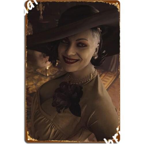 Alcina Dimitrescu Metal Plaque Poster Mural Painting Bar Cave Customize Club Tin Sign Poster