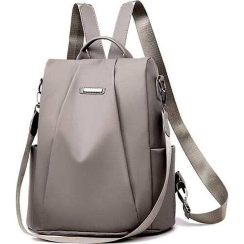 Fashion Detachable Shoulder Strap Shoulder Bag 2021 Hot Womens Backpack Casual Nylon Solid Color School Bag