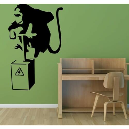Monkey Wall Decal Dynamite Funny Creative Interior Decor for Bedroom Living Room Door Window Vinyl Stickers Removable Mural Q203
