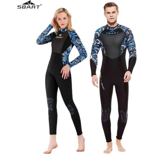 Sbart 3MM Neoprene Wetsuits Men Women Winter Warm one piece Swmwear Scuba Snorkeling Diving Surf Suit Spearfishing Jellyfish